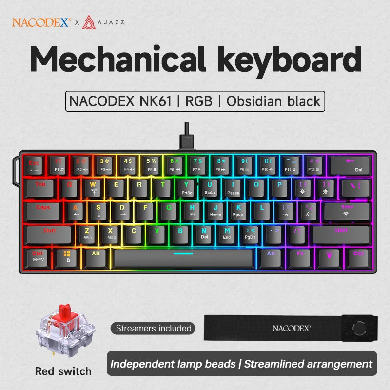AJAZZ NK61 60% Mechanical Gaming Keyboard