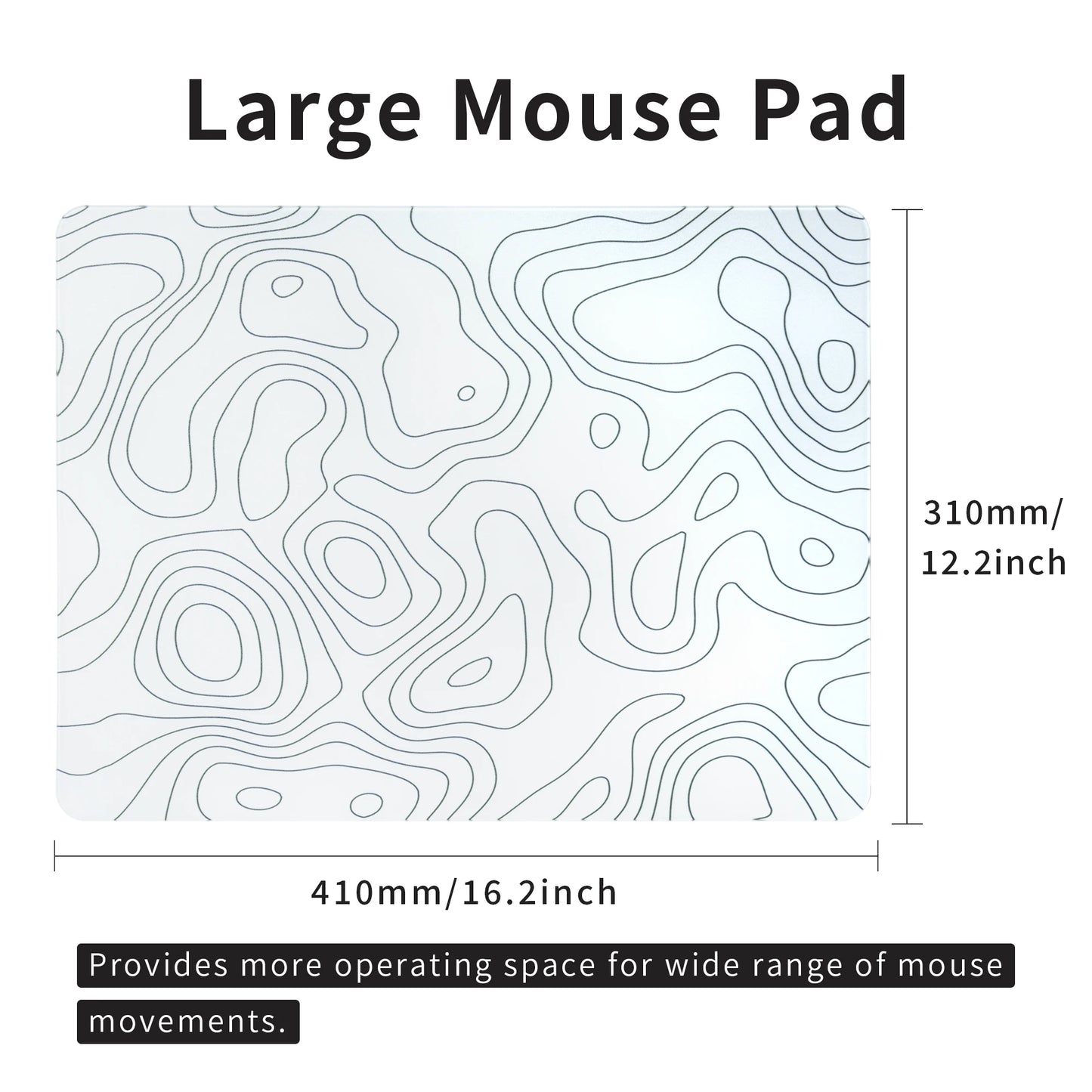 XVX White Glass Gaming Mouse Pad