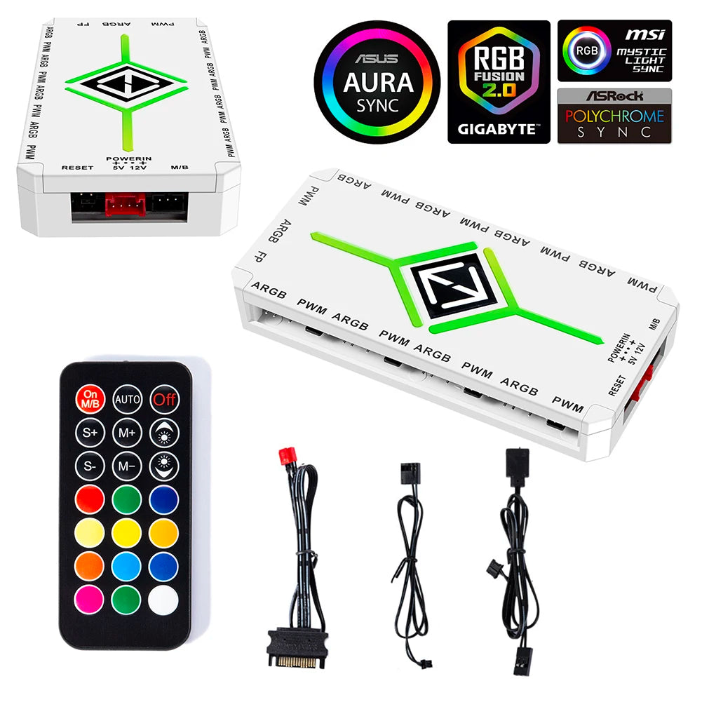 3-in-1 Magnetic PWM & ARGB Hub