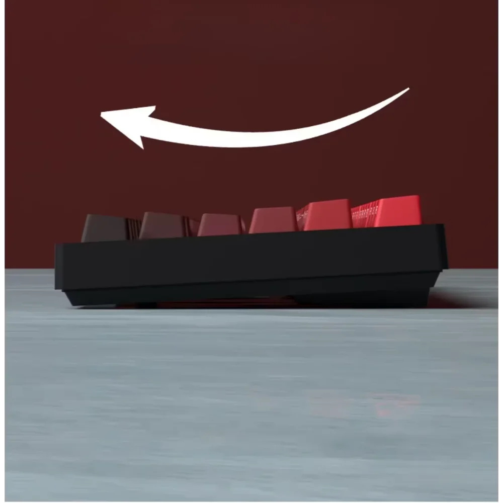 Red & Black Gradient Keycaps – 135 Keys