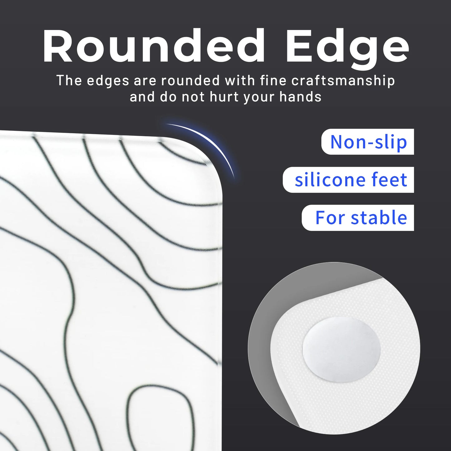 XVX White Glass Gaming Mouse Pad