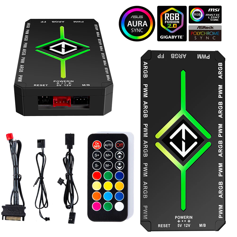 3-in-1 Magnetic PWM & ARGB Hub