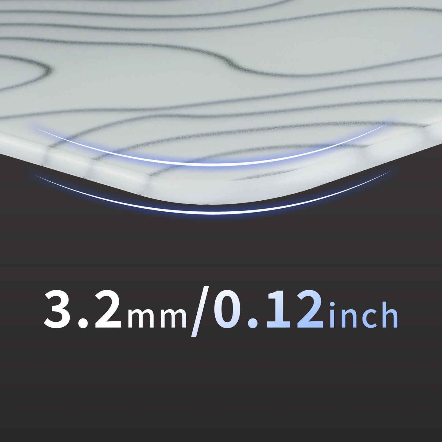 XVX White Glass Gaming Mouse Pad