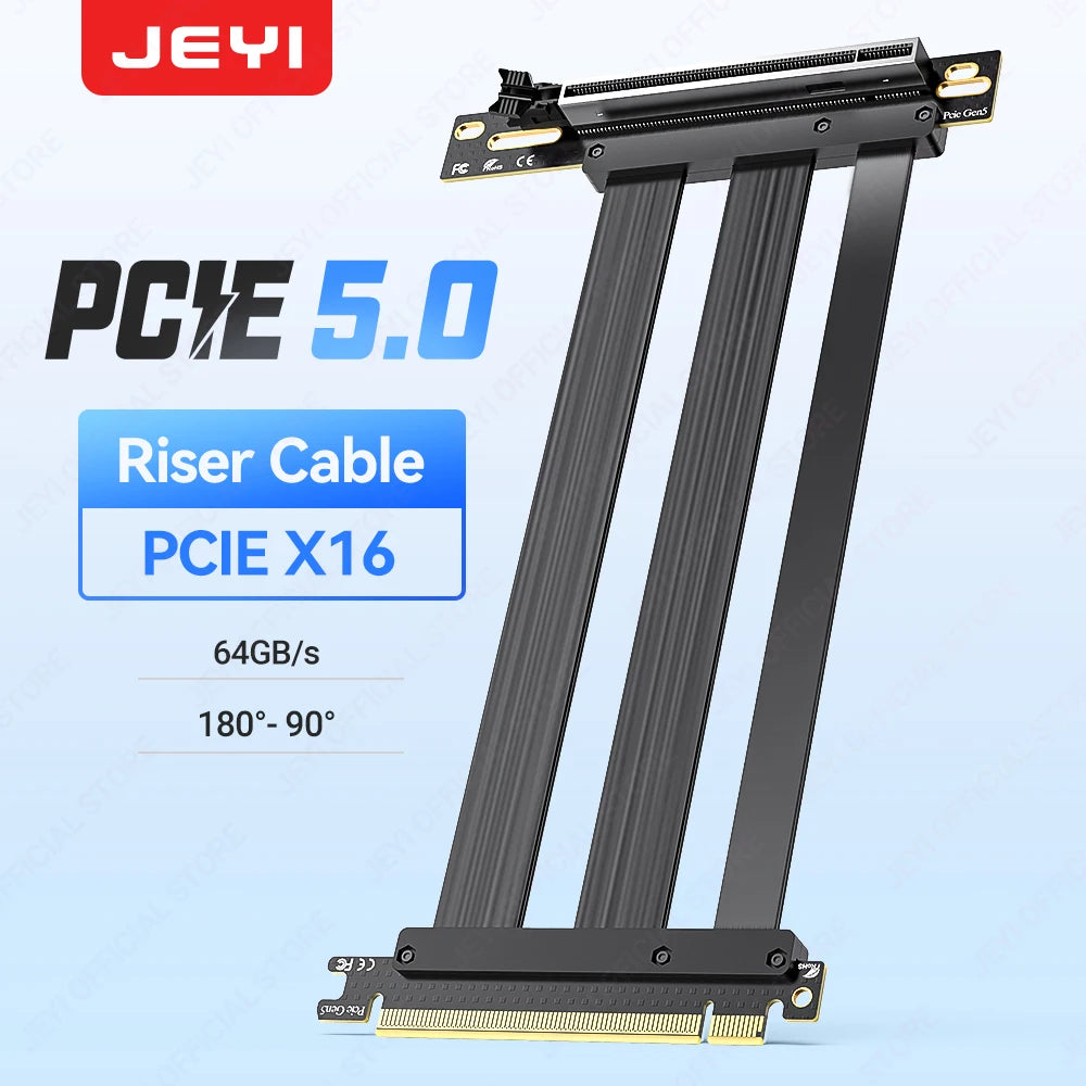 JEYI PCIe 5.0 X16 Riser Cable