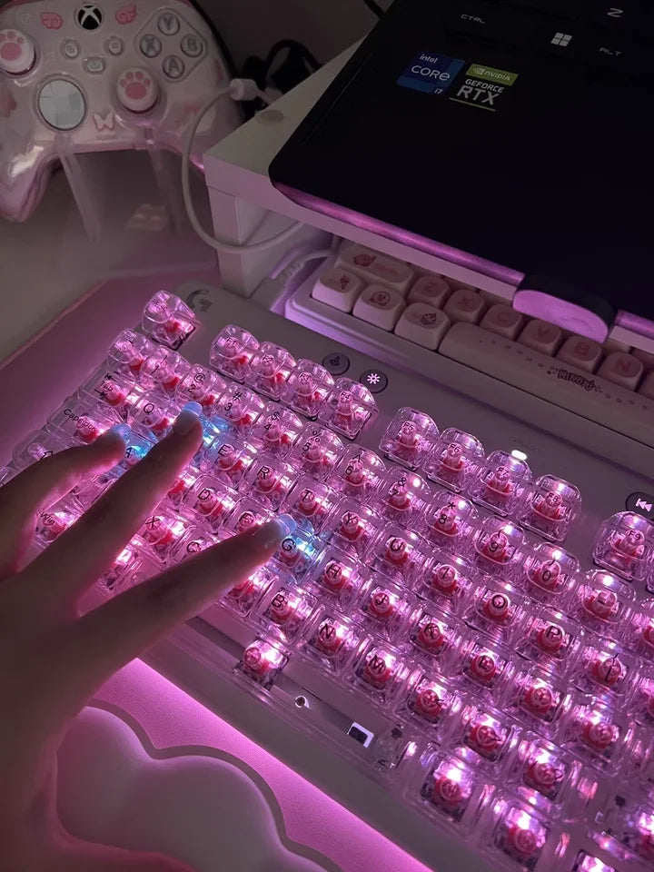Crystal Cherry Keycaps for Mechanical Keyboard