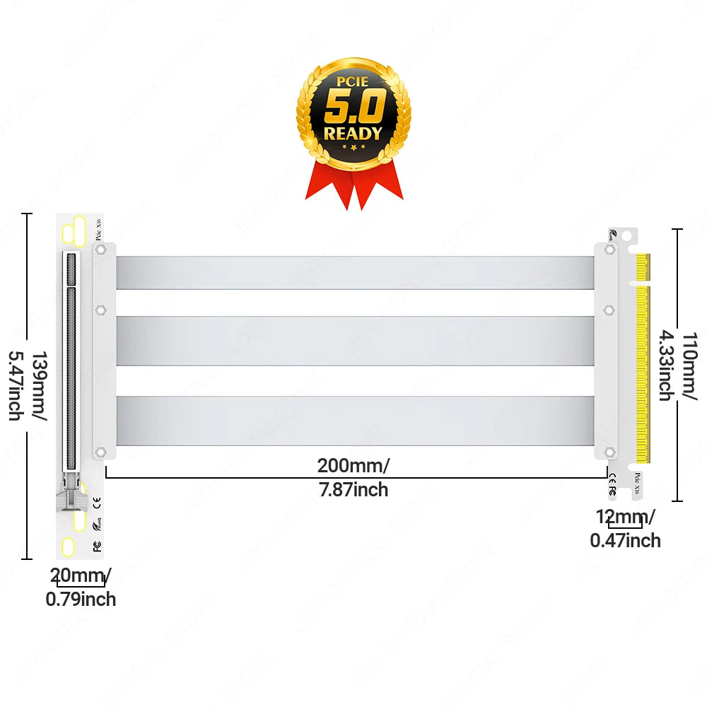 JEYI PCIe 5.0 X16 Riser Cable